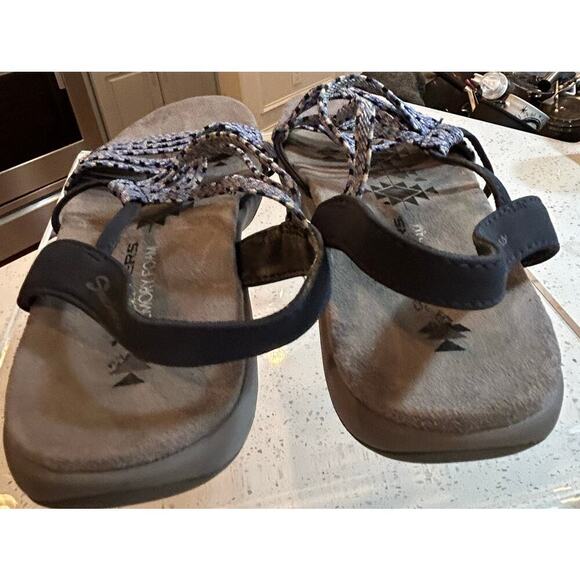 Skechers Memory Foam Sandals - Blue & Gray - Women's Size 7 - Picture 3 of 7